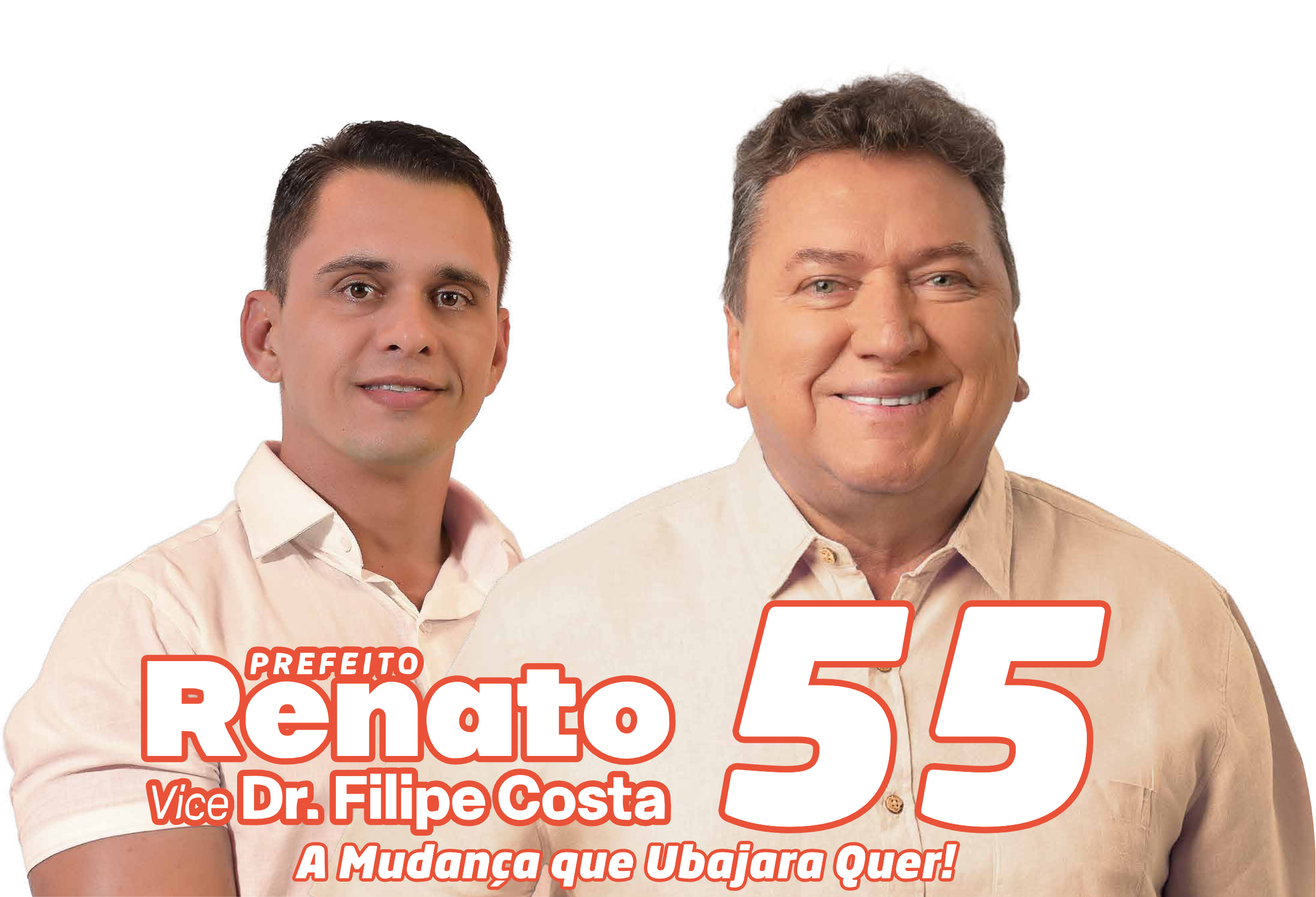 Prefeito Renato Pessoa 55 e Vice Filipe Costa, a mudança que Ubajara quer!